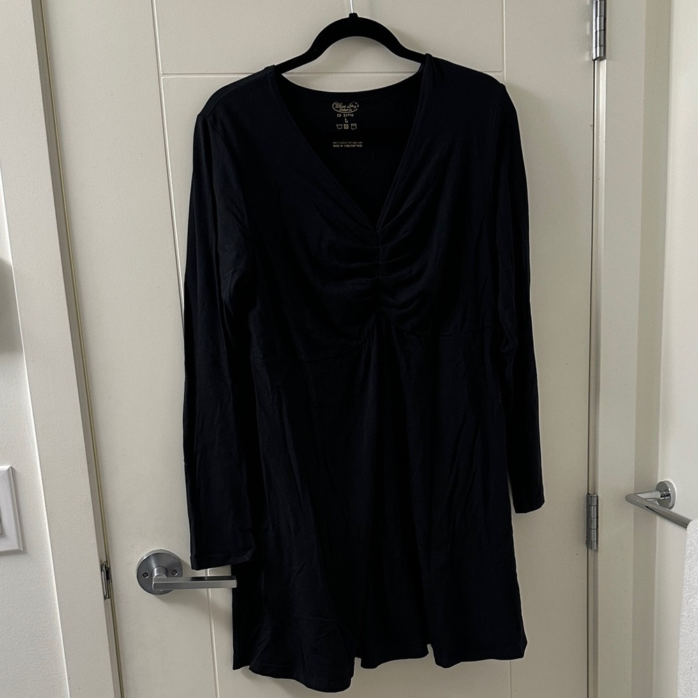 Blue Sky Black Long Sleeve Dress (52)